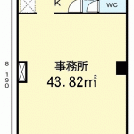 1階のテナント事務所をお探しの方内見をお待ちしております。ご予約は不動鳥取まで。(間取)
