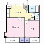 洋６・洋８．４・ＤＫ８ (間取)
