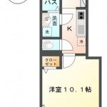１K（洋10.1帖）(間取)