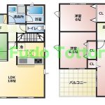 間口8.04メートル奥行約21.95メートルです。(間取)