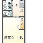 1K（洋9.1）(間取)