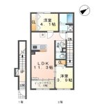 	2LDK（洋4.1、洋3.9、LDK11.3）(間取)