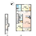 1LDK(洋4.1、LDK11.9)(間取) 1LDK(洋4.1、LDK11.9)(間取)