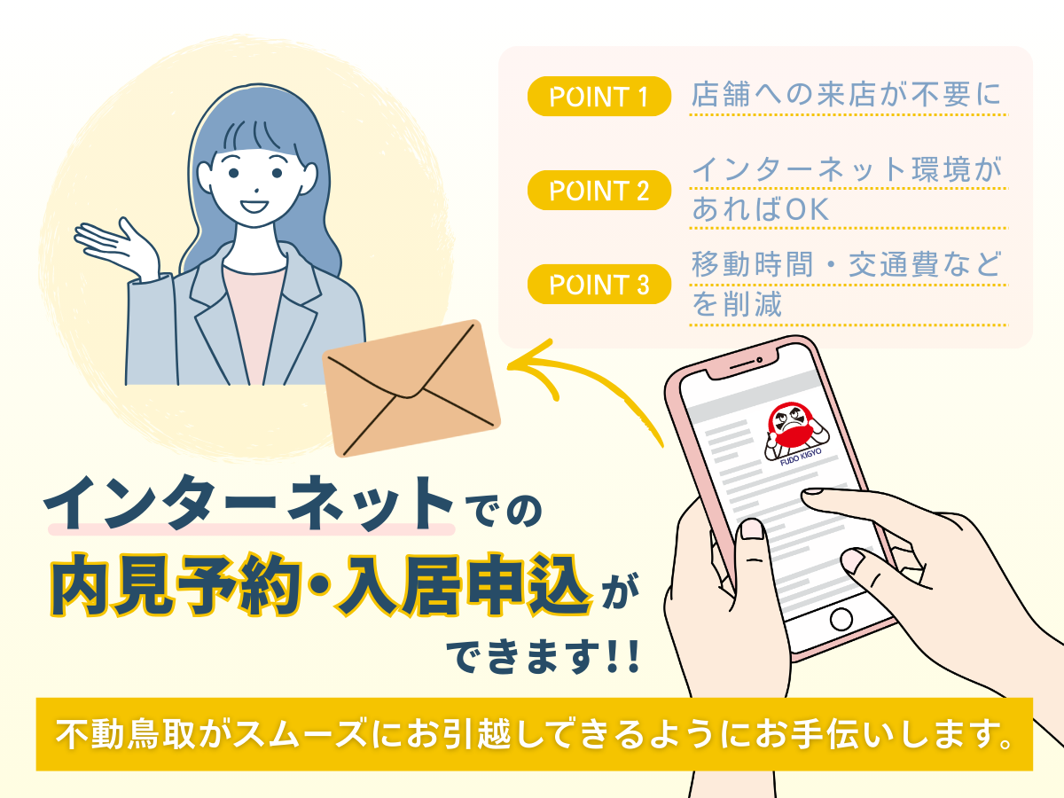 インターネットでの内見予約・入居申し込みができます!!