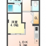 1LDK（洋4、LDK9.1）(間取)
