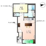 1LDK(洋4.3、LDK13.7)(間取) 1LDK(洋4.3、LDK13.7)(間取)