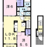 洋６・洋５．５・ＬＤＫ１１．８(間取)