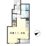 1R(洋11.8帖)(間取) 1R(洋11.8帖)(間取)