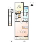 1LDK(洋4.6、LDK10.5)(間取) 1LDK(洋4.6、LDK10.5)(間取)