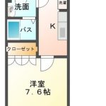 1K（洋7.6）(間取)