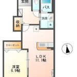 洋6.9、LDK11.1(間取)