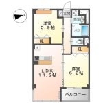 2LDK（洋6.2、洋5.9、LDK11.2）(間取)