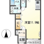 洋室11.9帖(間取)