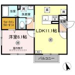 LDK11.1帖、洋室6.1帖(間取)