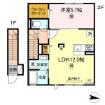LDK12.5帖、洋室5.7帖(間取) LDK12.5帖、洋室5.7帖(間取)