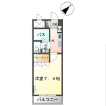 1K（洋7.4）24.75m²(間取)