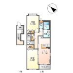 2LDK(洋6.9、洋5.6、LDK10.1)(間取) 2LDK(洋6.9、洋5.6、LDK10.1)(間取)