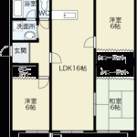 洋6・洋6・LDK16 (間取)